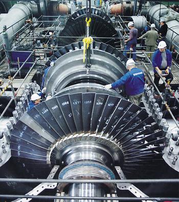 Abb. 18: Einbau einer Dampfturbine