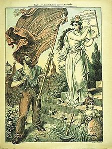 Titelseite der Festschrift zum 1. Mai 1894., © Ch. Brandstätter Verlag, Wien, für AEIOU