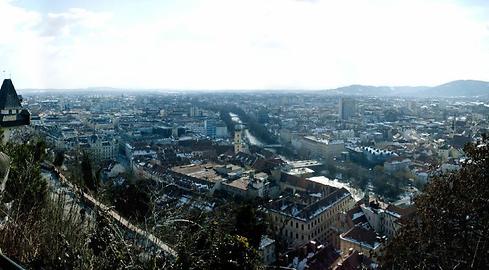 Graz, Blick vom Schloßberg