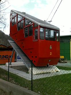 Altes Modell der Grazer Schloßbergbahn