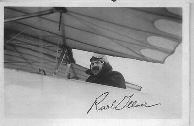 Karl Illner in einem Lohner Pfeilflieger 1913