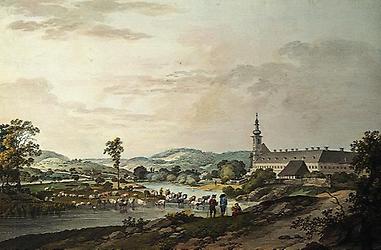 Laurenz Janscha, Mariabrunn. Aquarell, 1785/95 (Albertina, Wien), © Graphische Sammlung Albertina, Wien, für AEIOU