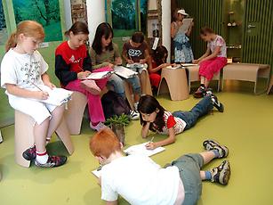 Selbst aktiv sein können Kinder und Jugendliche bei den Programmen in der Nationalpark Waldwerkstatt im Besucherzentrum Ennstal.