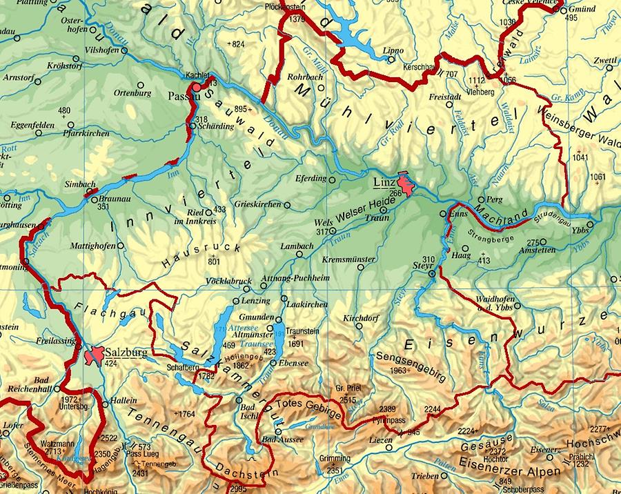 Oberösterreich Landkarte