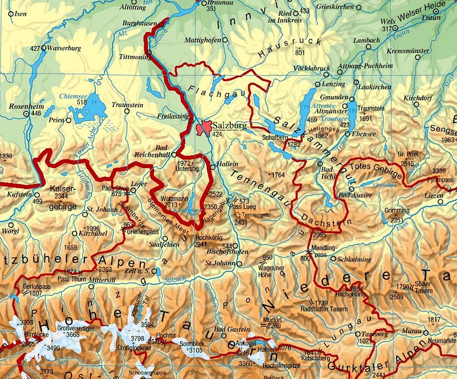 Salzburg Landkarte