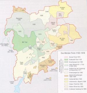 Das Werden Tirols 1150-1918