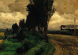 Olga Wisinger-Florian, Landschaft. Gemälde., © Copyright Privatbesitz, für AEIOU.