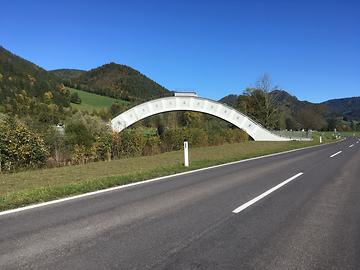 Druckwasserleitung über die Ybbs bei St. Georgen am Raith