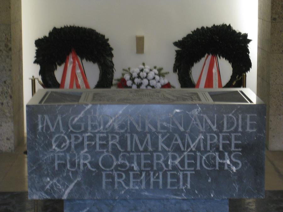 Weiheraum für die Opfer im Kampf um Österreichs Freiheit