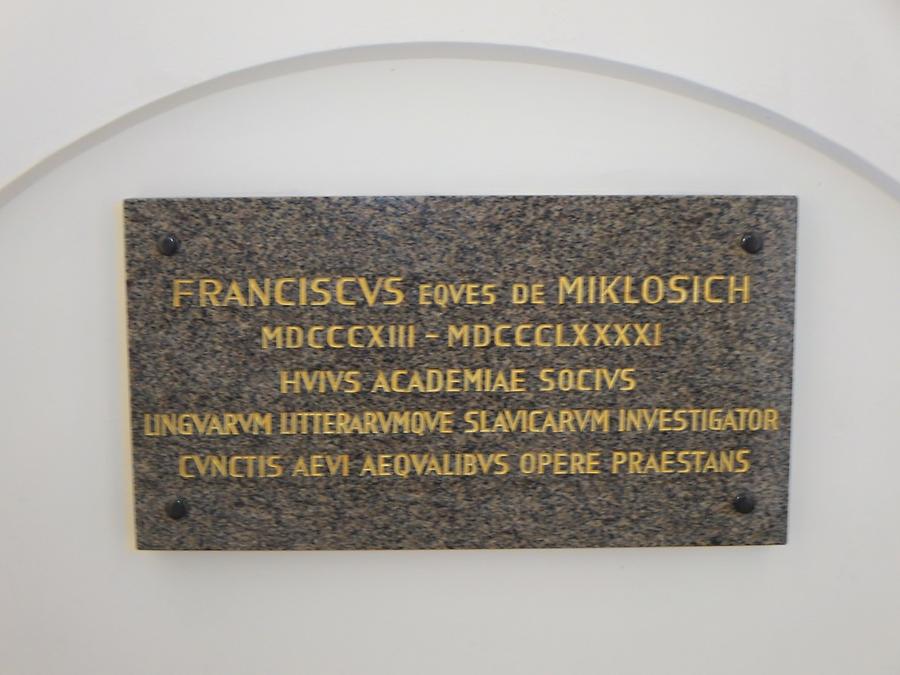 Franz Xaver Ritter von Miklosich Gedenktafel