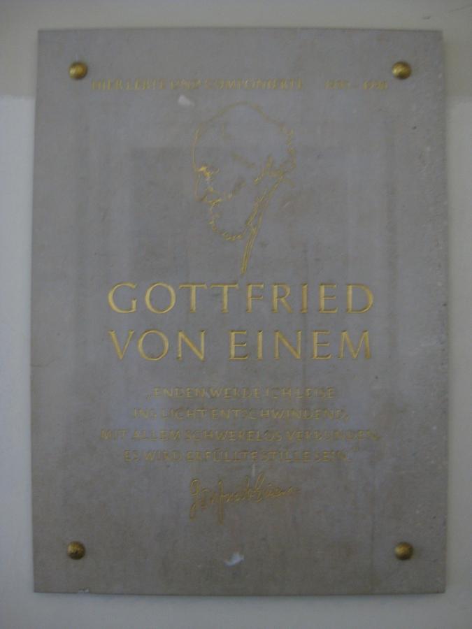 Gottfried von Einem Gedenktafel
