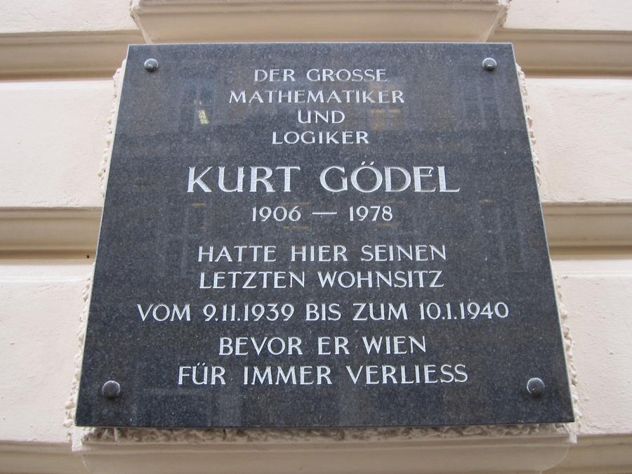 Kurt Gödel Gedenktafel