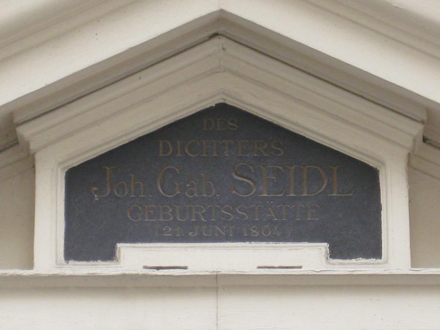 Johann Gabriel Seidl Gedenktafel