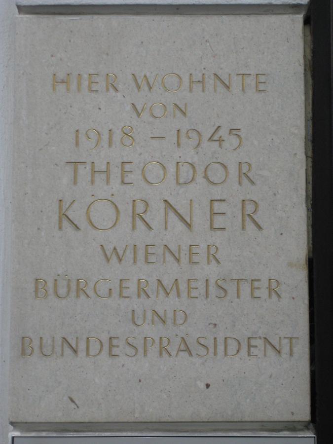 Theodor Körner Gedenktafel