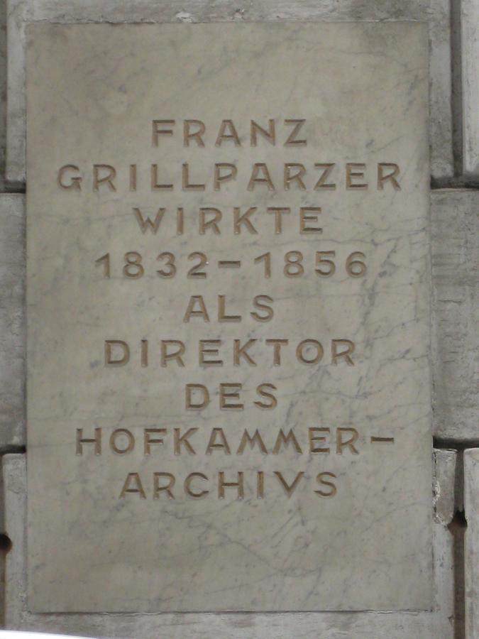 Franz Grillparzer Gedenktafel I