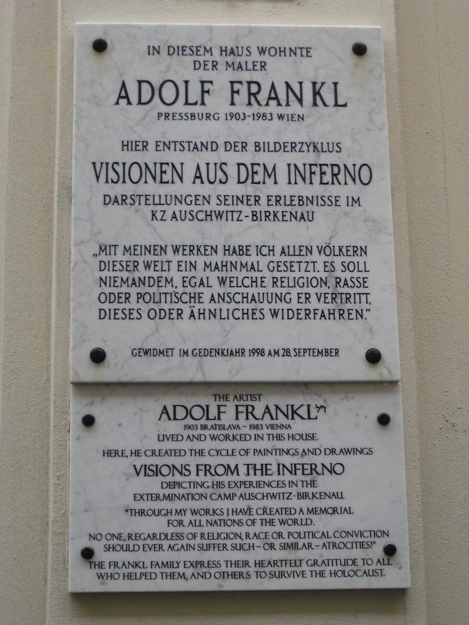 Adolf Frankl Gedenktafel