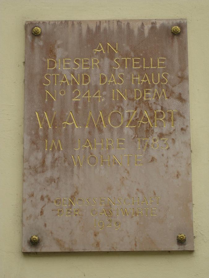 Mozart Gedenktafel