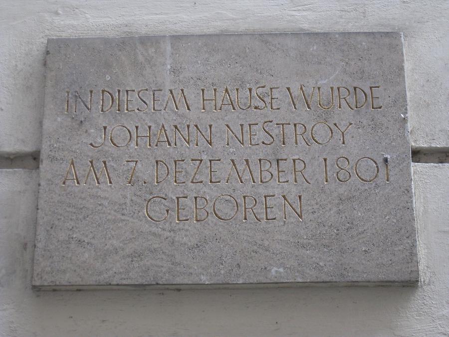 Johann Nestroy Gedenktafel