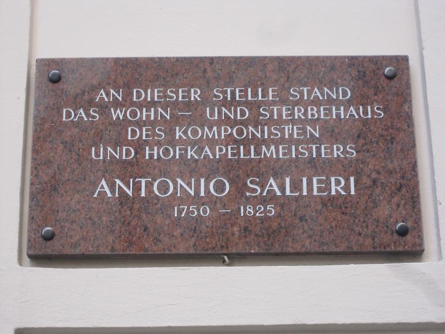 Spiegelgasse Göttweihergasse 1- Antonio Salieri Gedenktafel