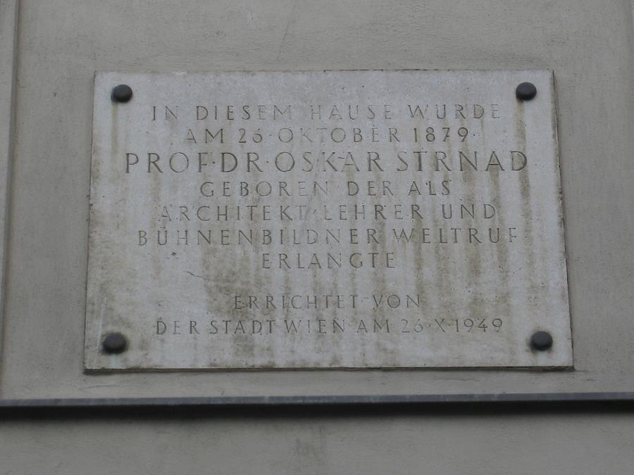 Oskar Strnad Gedenktafel