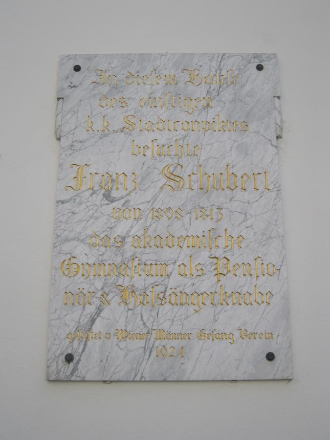 Franz Schubert Gedenktafel