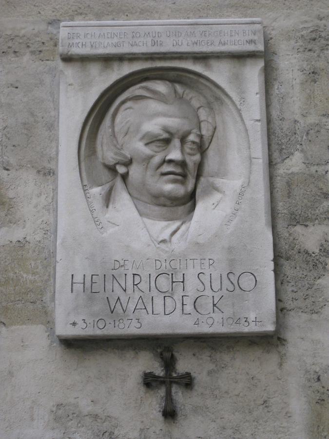 Heinrich Suso Waldeck Gedenktafel