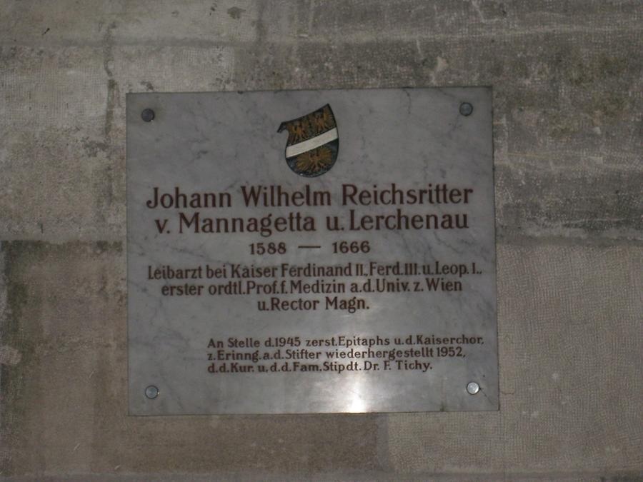 Johann von Mannagetta und Lerchenau Gedenktafel