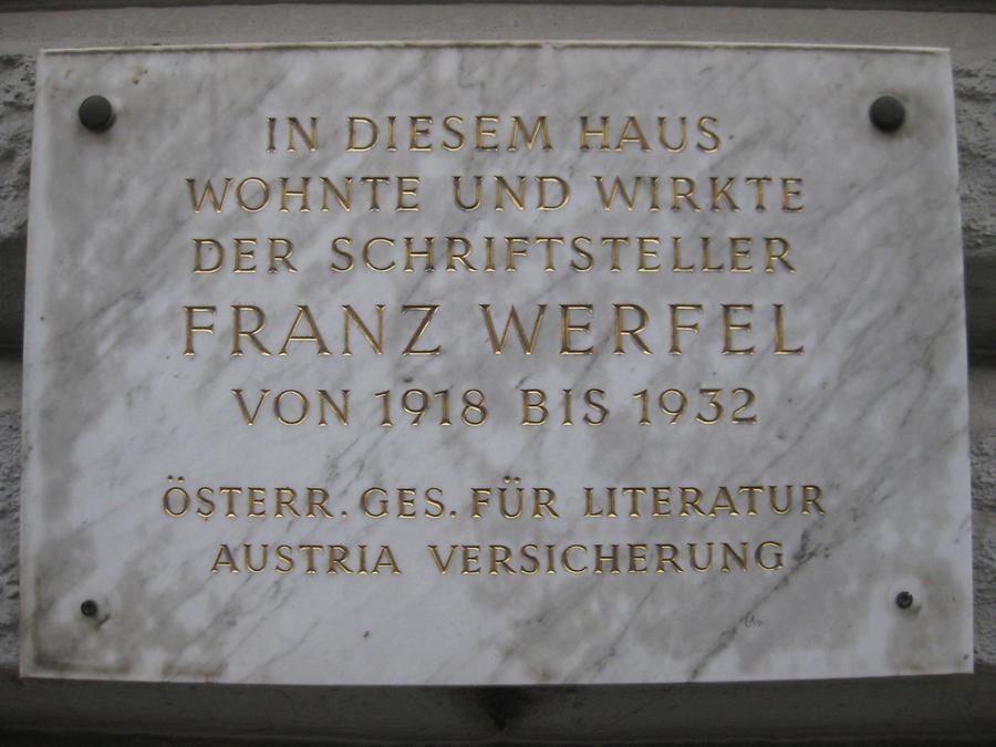 Franz Werfel Gedenktafel