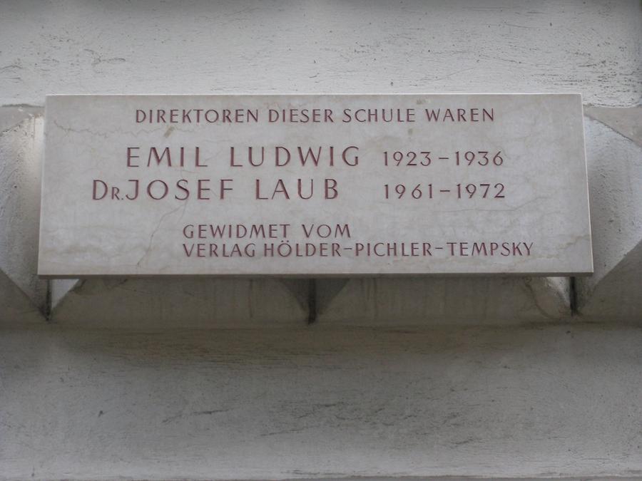 Emil Ludwig- und Josef Laub Gedenktafel