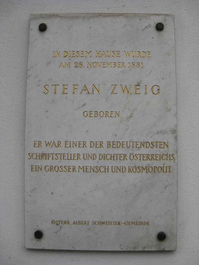 Stefan Zweig Gedenktafel