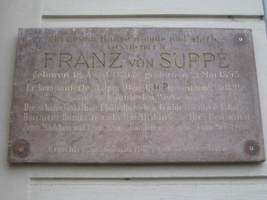 Franz von Suppé Gedenktafel