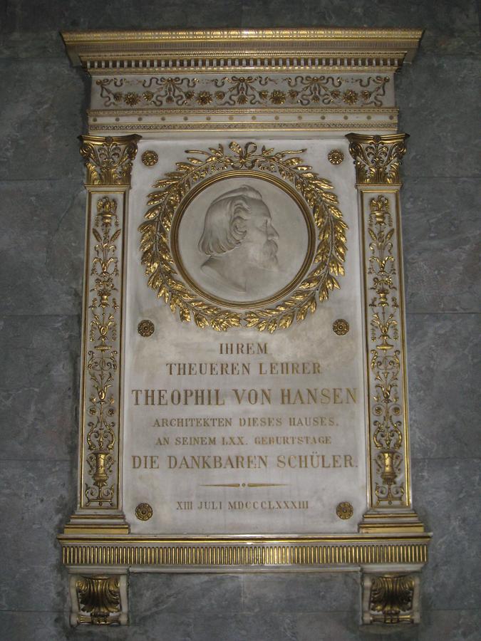 Theophil Hansen Gedenktafel