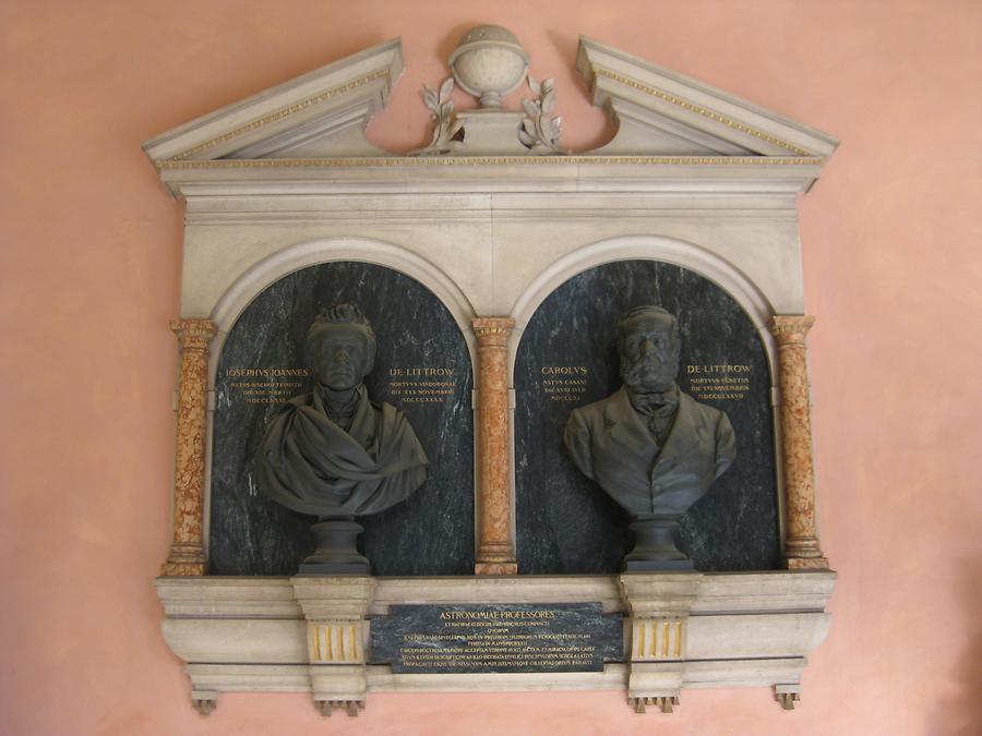 Joseph Johann und Karl Ludwig von Littrow Gedenkbüsten