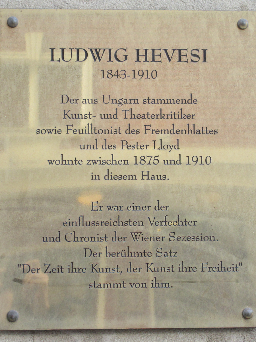 Ludwig Hevesi Gedenktafel