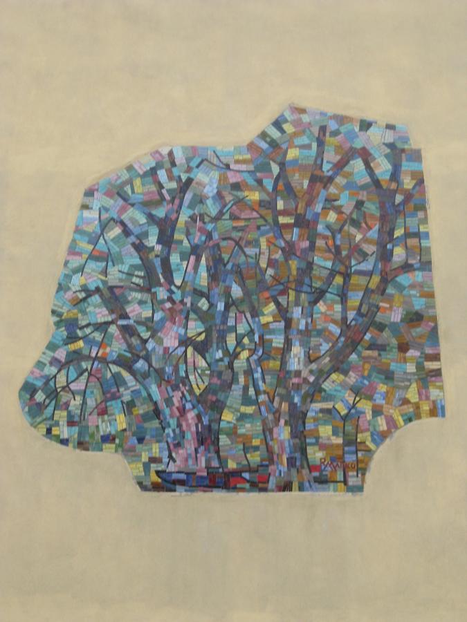Wandmosaik 'Praterbäume' von Robert Markowitsch 1955