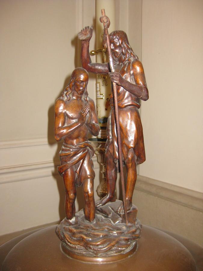 Taufbeckenaufsatzfiguren 'Taufe Christi' von Adolf Wagner von der Mühl