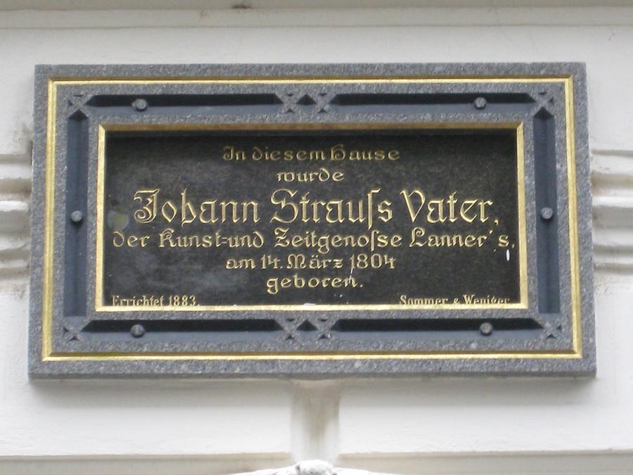 Johann Strauß Vater Gedenktafel