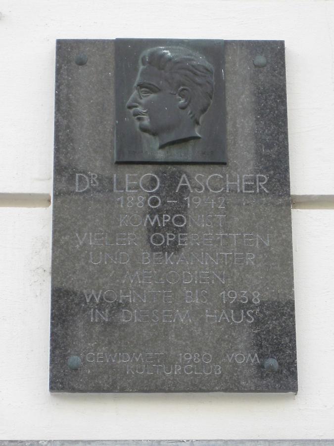 Leo Ascher Gedenktafel