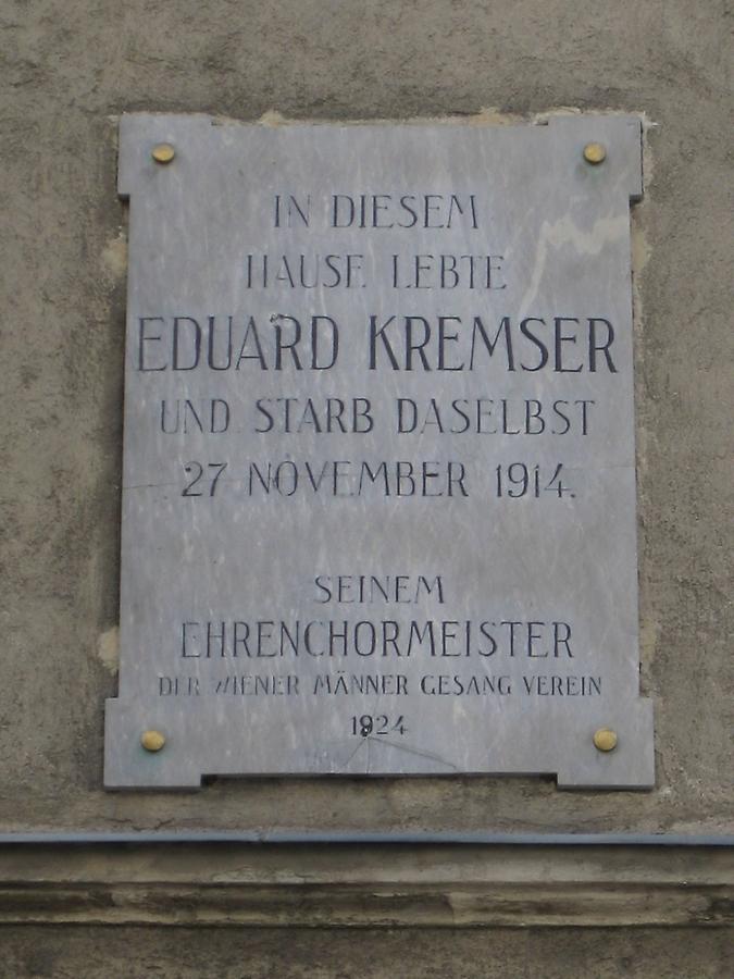 Eduard Kremser Gedenktafel