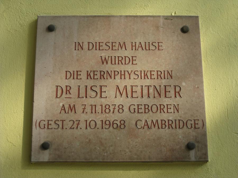 Lise Meitner Gedenktafel