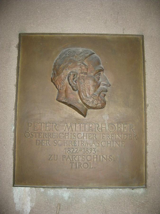 Peter Mitterhofer Gedenktafel