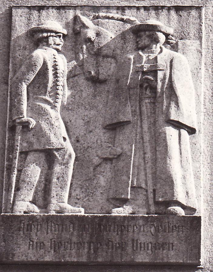 Relief 'Herberge der Ungarn' von Oskar Thiede