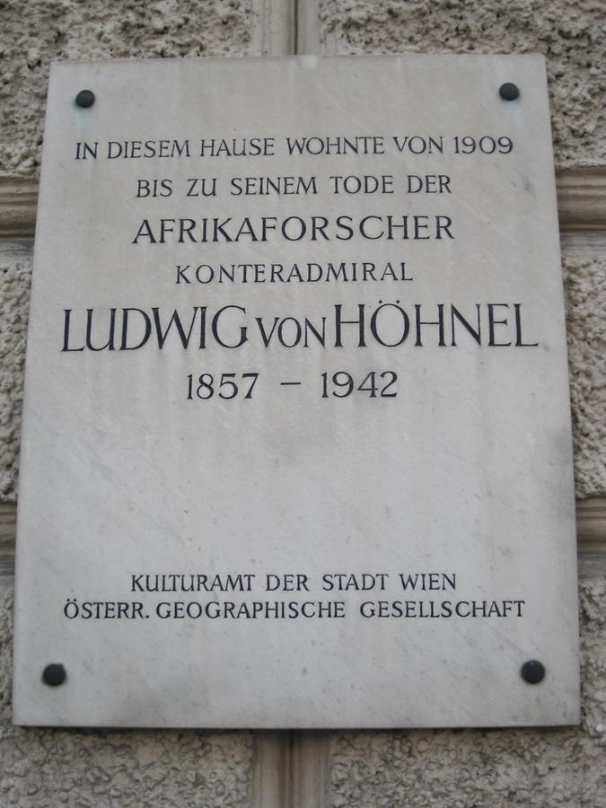 Ludwig von Höhnel Gedenktafel