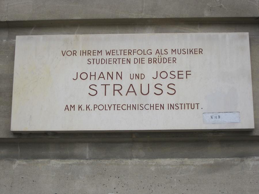 Johann- und Josef Strauß Gedenktafel