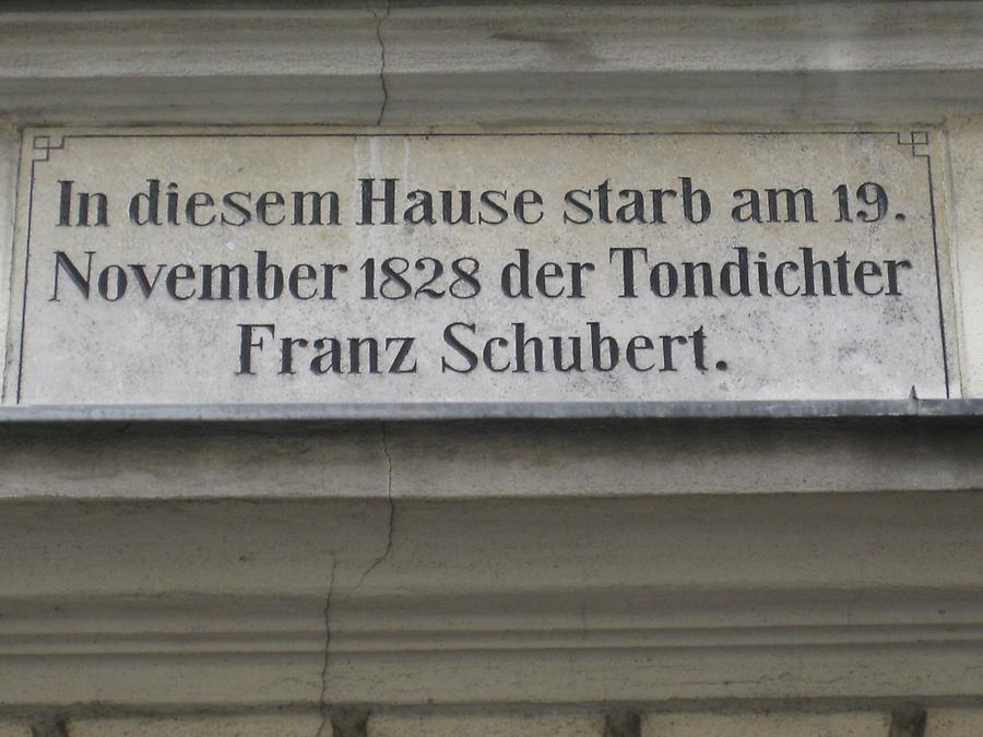 Franz Schubert Gedenktafel