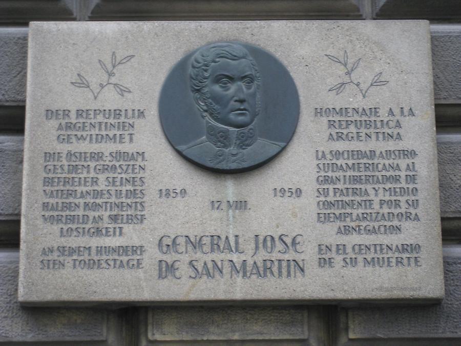José de San Martin Gedenktafel