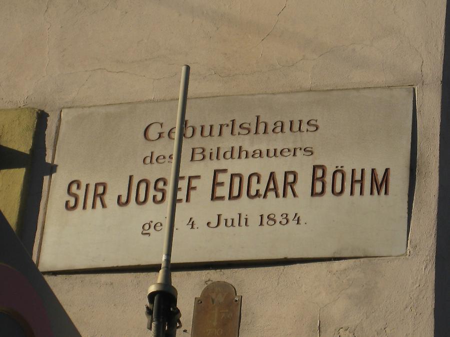 (Sir) Josef Edgar Böhm Gedenktafel