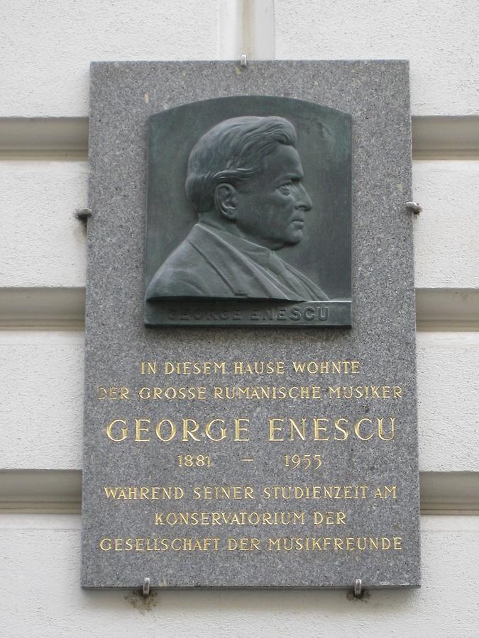 George Enescu Gedenktafel