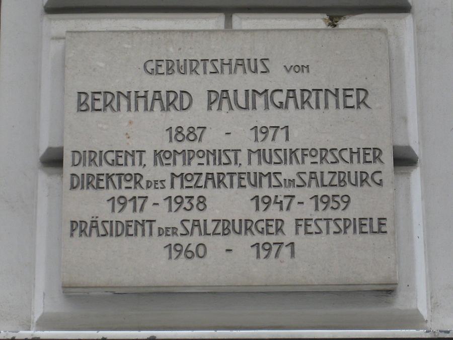 Bernhard Paumgartner Gedenktafel