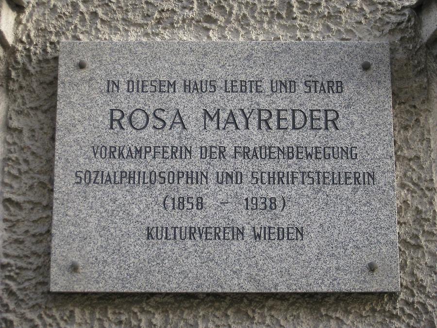 Rosa Mayreder Gedenktafel